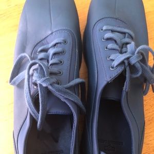 ECKHAUS LATTA x UGG Blue Leather Lace Up Square Toed Sneakers Shoes Women's Sz 8